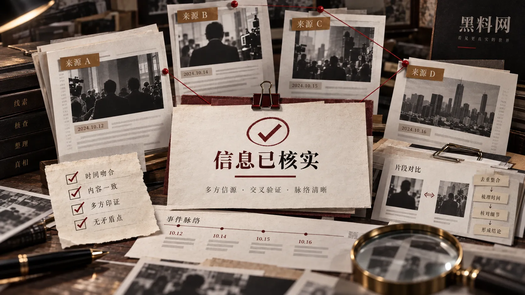 核对出处:时间线拼图从原始发布到二次传播的链路主题资料整理